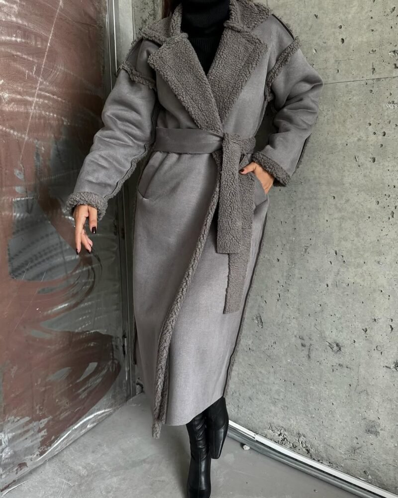 mid-length woolen coat - Image 2