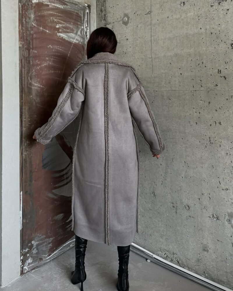 mid-length woolen coat - Image 3