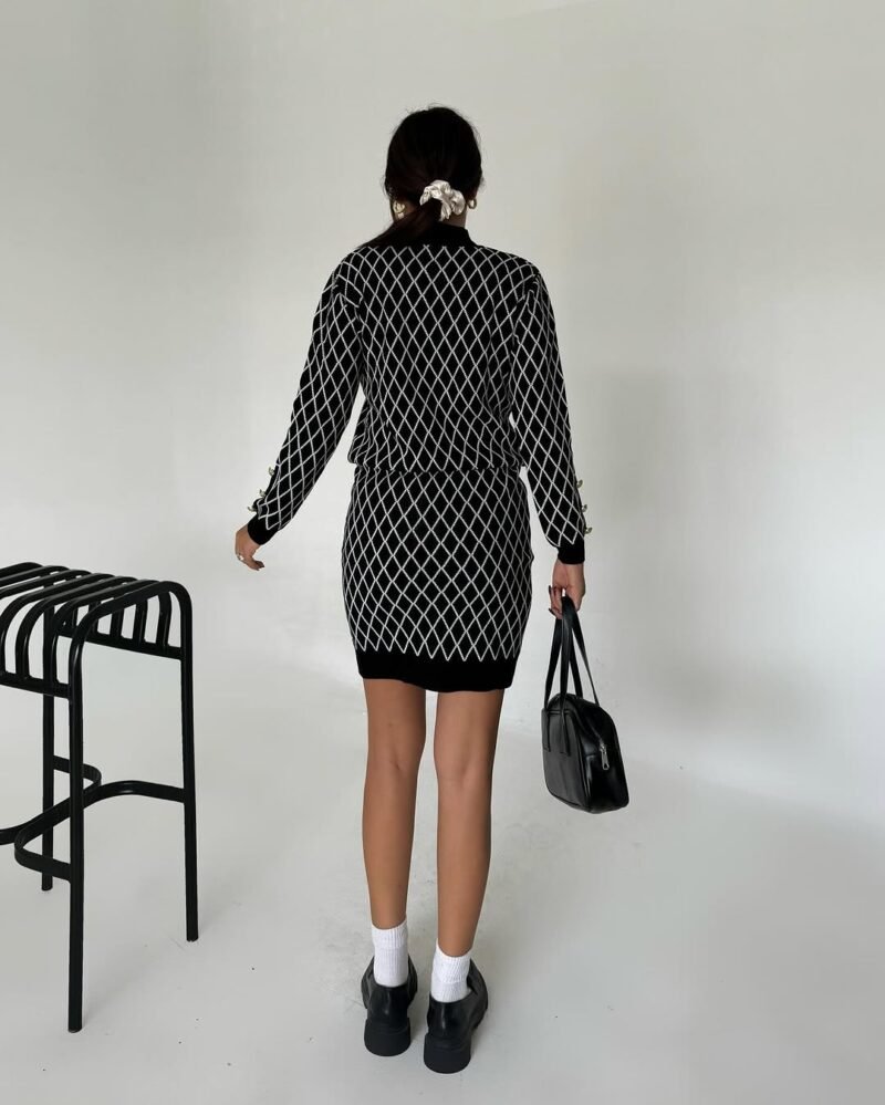 Vintage Plaid Sweater Dress - Image 4